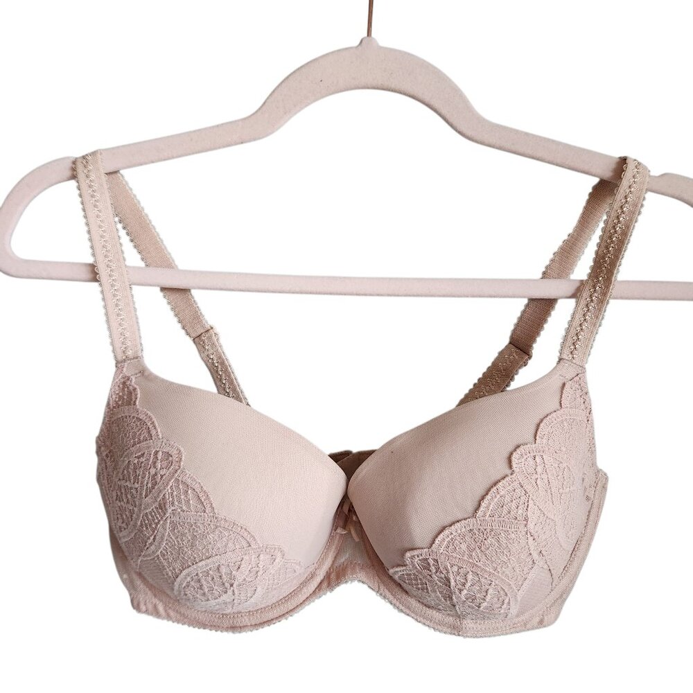 Wacoal Bra 36D Women's Nude Beige Simply Sultry Contour Underwire Back Close